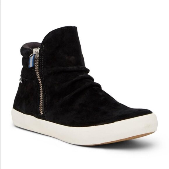 Keds Shoes - Keds Midtown Zip Suede Black Sneakers Booties‎ (Size 10)